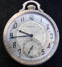 12 size Elgin open face 15 jewel, 1930's pocket watch